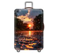 Treer Housse Valise Protection S/M/L/XXL, Protege Valise de Voyage Soute Elastique avec Fermeture Éclair Lavable Anti Poussière Anti Rayures pour 18 à 32 Pouces