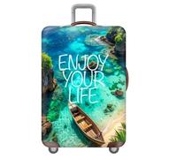 Treer Housse Valise Protection S/M/L/XXL, Protege Valise de Voyage Soute Elastique avec Fermeture Éclair Lavable Anti Poussière Anti Rayures pour 18 à 32 Pouces