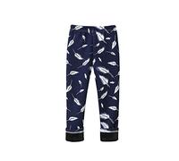 Treer Legging Filles Hiver Legging Polaire Imprimés Pantalon Sport Jambières Élastique Chaud Doux Mignon et Confortable Collant pour Bébé Fille Enfant 3-10 Ans (Plume Blanche,150)