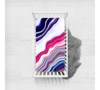 Treer Marbre Drap Housse pour Lit Bébé en Polyester Doux Respirant, Confort Drap Housse Nacelle Bébé Couffin et Berceaux Protège Matelas Compatible pour Lit à Barreaux Enfant (J,80x160cm)