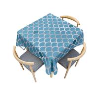 Treer Moderne Coloré Nappe, Effet Lotus Nappe de Table,Nappe de Jardin Lavable, Carré Nappe Anti-Taches en Polyester Adaptée à Décoration Intérieure et Extérieure (60x60cm,Bleu)