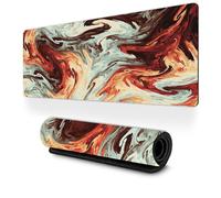 Treer Motif Ligne Tapis de Souris XXL/XL/L, Extra Large Tapis de Souris, Tapis de Souris Gamer avec Caoutchouc Base Antidérapante, Tapis Souris pour Gaming, Maisonet Bureau (Bleu Clair,600x300mm)