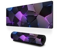 Treer Motif Ligne Tapis de Souris XXL/XL/L, Extra Large Tapis de Souris, Tapis de Souris Gamer avec Caoutchouc Base Antidérapante, Tapis Souris pour Gaming, Maisonet Bureau (Violet,800x300mm)