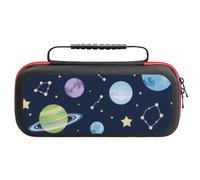Treer Pochette de Transport Compatible pour Nintendo Switch, Impression 3D de Planètes, Pochette Housse Coque avec 20 Emplacement pour Carte en Matériau Durable Anti Protection (Dessin animé 1)