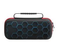 Treer Pochette de Transport Compatible pour Nintendo Switch, Motif 3D Imprimé, Pochette Housse Coque avec 20 Emplacement pour Carte en Matériau Durable Anti Protection (Nid d'abeille Bleu)