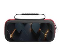 Treer Pochette de Transport Compatible pour Nintendo Switch, Motif 3D Imprimé, Pochette Housse Coque avec 20 Emplacement pour Carte en Matériau Durable Anti Protection (Minerai Noir)