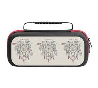 Treer Pochette de Transport Compatible pour Nintendo Switch, Motif Attrape-Rêves, Pochette Housse Coque avec 20 Emplacement pour Carte en Matériau Durable Anti Protection (Beige)