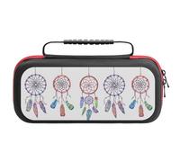 Treer Pochette de Transport Compatible pour Nintendo Switch, Motif Attrape-Rêves, Pochette Housse Coque avec 20 Emplacement pour Carte en Matériau Durable Anti Protection (Multicolore)