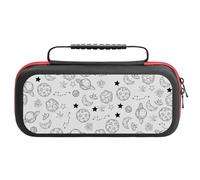 Treer Pochette de Transport Compatible pour Nintendo Switch, Thème Cosmique, Pochette Housse Coque avec 20 Emplacement pour Carte en Matériau Anti Protection (Planète Blanche)