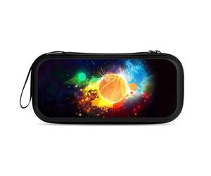 Treer Pochette de Transport pour Nintendo Switch 2, Modèles de Basketball 3D Réversible, Pochette Housse Coque avec 10 Emplacement pour Carte en Matériau Anti Protection (Basketball Graffiti)
