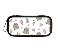 Treer Pochette de Transport pour Nintendo Switch 2, Motif Chat Dessin Animé Réversible, Pochette Housse Coque avec 10 Emplacement pour Carte en Matériau Durable Anti Protection (Blanc)