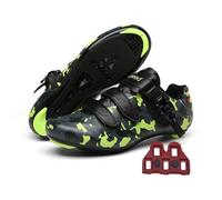 Treer Rennradschuhe Fahrradschuhe Herren Damen, 2026 Rennrad Schuh Mountain Bikes Schuhe Outdoor Radschuhe Fahrrad Indoor Spin Kompatibel Look/SPD-Cleats, 37-47EU (Vert Camouflage,42)