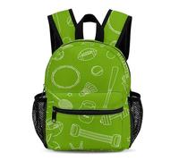 Treer Sac a Dos Enfant, Cartable Primaire Motif Boule de Dessin Animé, Cartable Garcon Primaire Imperméable Nylon Sac a Dos pour Aller à l'école, Voyager, Excursions (Vert,31x25x13.5cm)