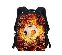 Treer Sac a Dos Enfant, Football 3D Cartable Fille Primaire, Cartable Garcon Primaire 10L, Cartable Stitch Oxford Imperméable Cartable pour Garçons Filles (Jaune,30x24x10cm)