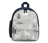 Treer Sac a Dos Enfant Nylon, Cartable Fille Primaire 3D Animaux, Cartable Garcon Primaire, 11.5L Cartable Imperméable Cartable pour 3-10 Ans (Cerf Sika,32x24x15cm)