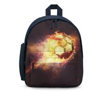 Treer Sac a Dos Enfant Nylon, Cartable Fille Primaire 3D Football, Cartable Garcon Primaire, 11.5L Cartable Imperméable Cartable pour 3-10 Ans (Football 5,32x24x15cm)