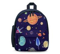 Treer Sac a Dos Enfant Nylon, Cartable Fille Primaire 3D Univers, Cartable Garcon Primaire, 11.5L Cartable Imperméable Cartable pour 3-10 Ans (32x24x15cm,Planétaire 5)
