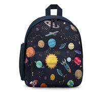 Treer Sac a Dos Enfant Nylon, Cartable Fille Primaire 3D Univers, Cartable Garcon Primaire, 11.5L Cartable Imperméable Cartable pour 3-10 Ans (32x24x15cm,Planétaire 1)
