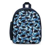 Treer Sac a Dos Enfant Nylon, Cartable Garçons Primaire Impression de Requin de Dessin Animé Cartable Primaire 11.5L Cartable Imperméable Cartable pour 3-10 Ans (Requins 2,32x24x15cm)
