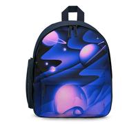 Treer Sac a Dos Enfant Nylon, Cartable Garçons Primaire Noir, Impression de Planet Cartable Filles Primaire 11.5L Cartable Imperméable Cartable pour 3-10 Ans (32x24x15cm,Bleu foncé)