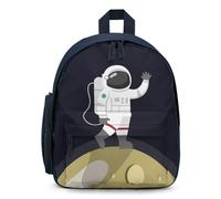 Treer Sac a Dos Enfant Nylon, Cartable Garçons Primaire Noir, Impression de Planet Cartable Filles Primaire 11.5L Cartable Imperméable Cartable pour 3-10 Ans (32x24x15cm,Astronaute 1)