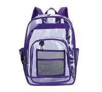 Treer Sac a Dos Enfant, Transparent Cartable Fille Primaire, Cartable Garcon Primaire Cartable Stitch Oxford Imperméable Cartable pour Garçons Filles (Pourpre,42x33x12cm)
