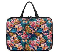 Treer Sacoche Ordinateur 10-17 Pouces, Pochette Ordinateur Imprimé Floral 3D, Sac a Main Imperméable avec Fermeture Éclair, Sacoche PC Transport pour Homme et Femme (Jungle,12 Pouces)