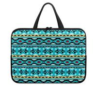 Treer Sacoche Ordinateur 10-17 Pouces, Série Bohème Dégradé Multicolore avec Poignée, Sac a Main Imperméable avec Fermeture Éclair, Sacoche PC Transport pour Unisexe (Turquoise,13 Pouces)