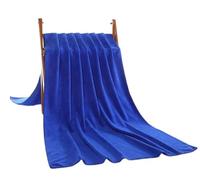 Treer Serviette de Bain de Salon en Microfibre Extra Large Épaisse Serviette Corps pour Salon de Coiffure, Spa, Soin de Peau et Massage, Protection du Lit de Beauté (Bleu,100x200)