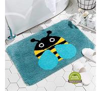 Treer Tapis de Bain Anti-Glissant, Microfibre Absorbant Sécurité Salle de Bain Moquettes Lavable en Machine Paillassons pour Salle de Bain, Cuisine, Chambre, Animaux (60x90cm,Abeille)