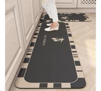 Treer Tapis de Cuisine Antidérapants Diatomite, Tapis Cuisine Devant Evier Lavable en Machine, Absorbants et Résistants aux Taches (Tulipes foncées,50x150cm)