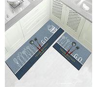 Treer Tapis de Cuisine pour Devant Evier Entrée Passage, Moderne Motif, Absorbant, Antidérapant et Lavable en Machine Tapis de Sol, Tapis de Bain Paillasson (Cuisson,40x120cm)