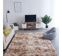 Treer Tapis de Salon à Poils Longs, Tie-Dye Moderne à Poils Doux Tapis Chambre de Sol Pelucheux Dessous Antidérapant pour Chambre à Coucher, Chambre d'enfant (Kaki,120x200cm)