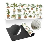 Treer Tapis de Souris XXL/XL/L, Créativité Extra Large Tapis de Souris, Tapis de Souris Gamer avec Caoutchouc Base Antidérapante, Tapis Souris pour Gaming, Maisonet Bureau (Plante,1000x500mm)