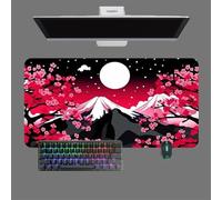 Treer Tapis de Souris XXL/XL/L, Extra Large Style Japonais Tapis de Souris, Tapis de Souris Gamer avec Caoutchouc Base Antidérapante, Tapis Souris pour Maisonet Bureau (Sakura,600x300mm)