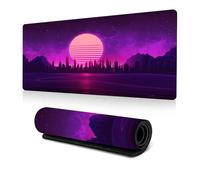 Treer Tapis de Souris XXL/XL/L, Extra Large Tapis de Souris, Tapis de Souris Gamer avec Caoutchouc Base Antidérapante, Tapis Souris pour Gaming, Maisonet Bureau (Violet,1000x500mm)