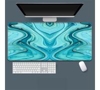 Treer Tapis de Souris XXL/XL/L, Motif 3D Coloré Tapis de Souris, Tapis de Souris Gamer avec Caoutchouc Base Antidérapante, Tapis Souris pour Gaming, Maisonet Bureau (600x300mm,Vert Clair)