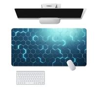 Treer Tapis de Souris XXL/XL/L, Spatiale Colorée Tapis de Souris, Tapis de Souris Gamer avec Caoutchouc Base Antidérapante, Tapis Souris pour Gaming, Maisonet Bureau (Bleu,700x300mm)