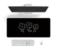 Treer Tapis de Souris XXL/XL/L, Style Frais Extra Large Tapis de Souris,Tapis de Souris Gamer avec Caoutchouc Base Antidérapante, Tapis Souris pour Gaming,Maisonet Bureau (Noir,800x300mm)