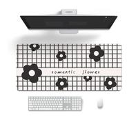 Treer Tapis de Souris XXL/XL/L, Style Frais Extra Large Tapis de Souris,Tapis de Souris Gamer avec Caoutchouc Base Antidérapante, Tapis Souris pour Gaming,Maisonet Bureau (Plaid,800x300mm)