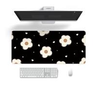 Treer Tapis de Souris XXL/XL/L, Style Frais Extra Large Tapis de Souris,Tapis de Souris Gamer avec Caoutchouc Base Antidérapante, Tapis Souris pour Gaming,Maisonet Bureau (Floral B,1000x500mm)