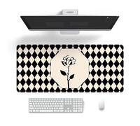 Treer Tapis de Souris XXL/XL/L, Style Frais Extra Large Tapis de Souris,Tapis de Souris Gamer avec Caoutchouc Base Antidérapante, Tapis Souris pour Gaming,Maisonet Bureau (Rose,1000x500mm)