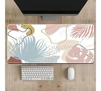 Treer Tapis de Souris XXL/XL/L, Tapis de Souris avec Caoutchouc Base Antidérapante, Tapis de Souris Gamer de Résistantà l'usure, 3D Impression Feuille Tortue Tapis Souris (800 * 400mm,Feuille)