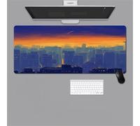 Treer Tapis de Souris XXL/XL/L, Tapis de Souris Extra Large Épaissir, Tapis de Souris Gamer avec Caoutchouc Base Antidérapante, Tapis Souris pour Gaming, Maisonet Bureau (Ville,900x400x3mm)