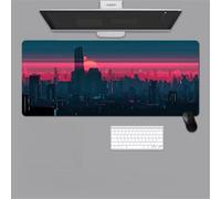 Treer Tapis de Souris XXL/XL/L, Tapis de Souris Extra Large Épaissir, Tapis de Souris Gamer avec Caoutchouc Base Antidérapante, Tapis Souris pour Gaming, Maisonet Bureau (Lever de Soleil,800x300x3mm)