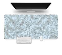 Treer Tapis de Souris XXL/XL/L, Tapis de Souris Extra Large Épaissir, Tapis de Souris Gamer avec Caoutchouc Base Antidérapante, Tapis Souris pour Maisonet Tapis de Bureau (Bleu Clair,1000x500x3mm)