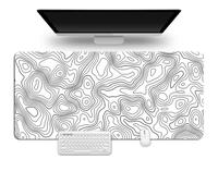 Treer Tapis de Souris XXL/XL/L, Tapis de Souris Extra Large Épaissir, Tapis de Souris Gamer avec Caoutchouc Base Antidérapante, Tapis Souris pour Maisonet Tapis de Bureau (Blanc,700x300x3mm)