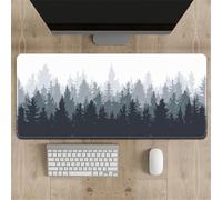 Treer Tapis de Souris XXL/XL/L, Tapis de Souris Extra Large Moderne, Tapis de Souris Gamer avec Caoutchouc Base Antidérapante, Tapis Souris pour Gaming, Maisonet Bureau (900x400x3mm,Dégradé de Gris)