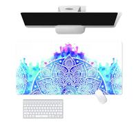 Treer Tapis de Souris XXL/XL/L, Tapis de Souris Style Ethnique, Tapis de Souris Gamer avec Caoutchouc Base Antidérapante, Tapis Souris pour Gaming, Maisonet Bureau (Buntes Mandala,600 * 300 * 3mm)