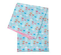 Treer Tapis pour Chaise Haute Bebe, Style Dessin Animé Tapis de Protection Sol Repas Bébé 130x130cm Tapis Antidérapant Tapis de Sol Bebe Pliable Imperméable (Parapluie de dessin animé)